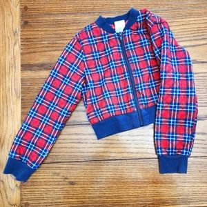 Plaid zip jacket